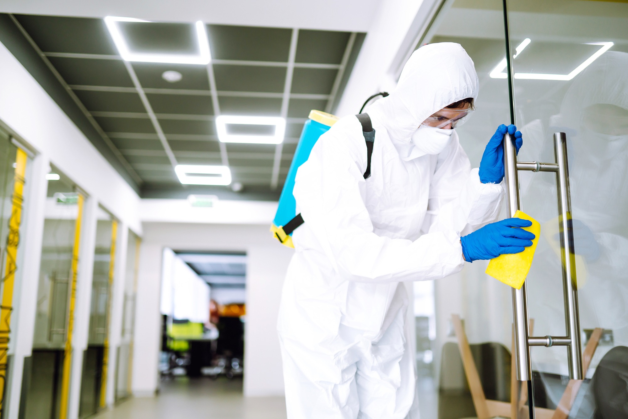 Cleaning and disinfection of office